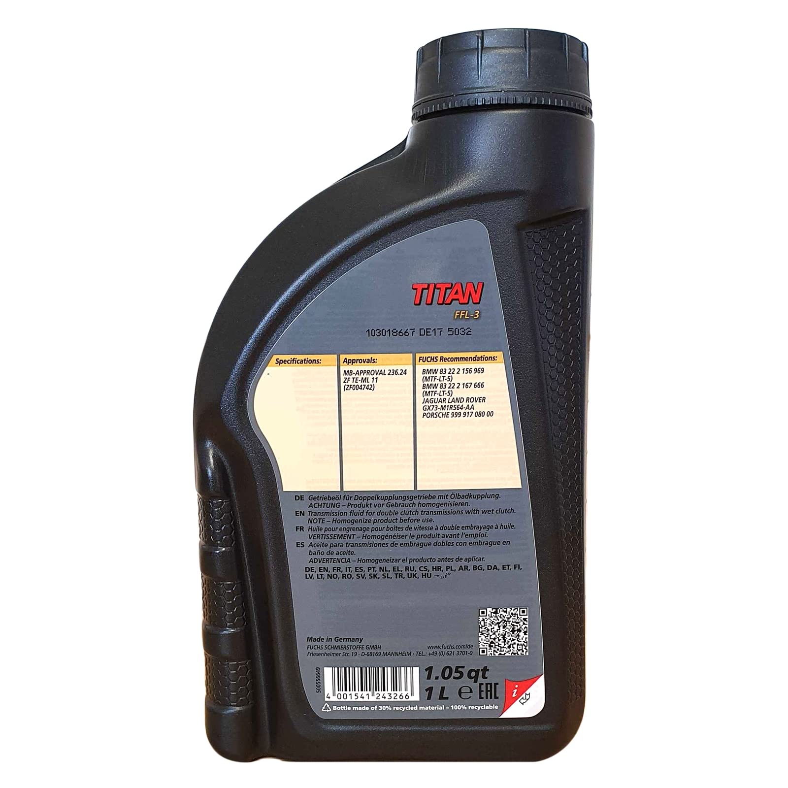 Titan Fuchs FFL-3-1 Litre : Amazon.co.uk: Automotive